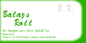 balazs roll business card